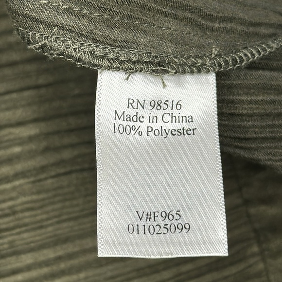 Coldwater Creek Pleated Army Green Skirt LP - Picture 6 of 8